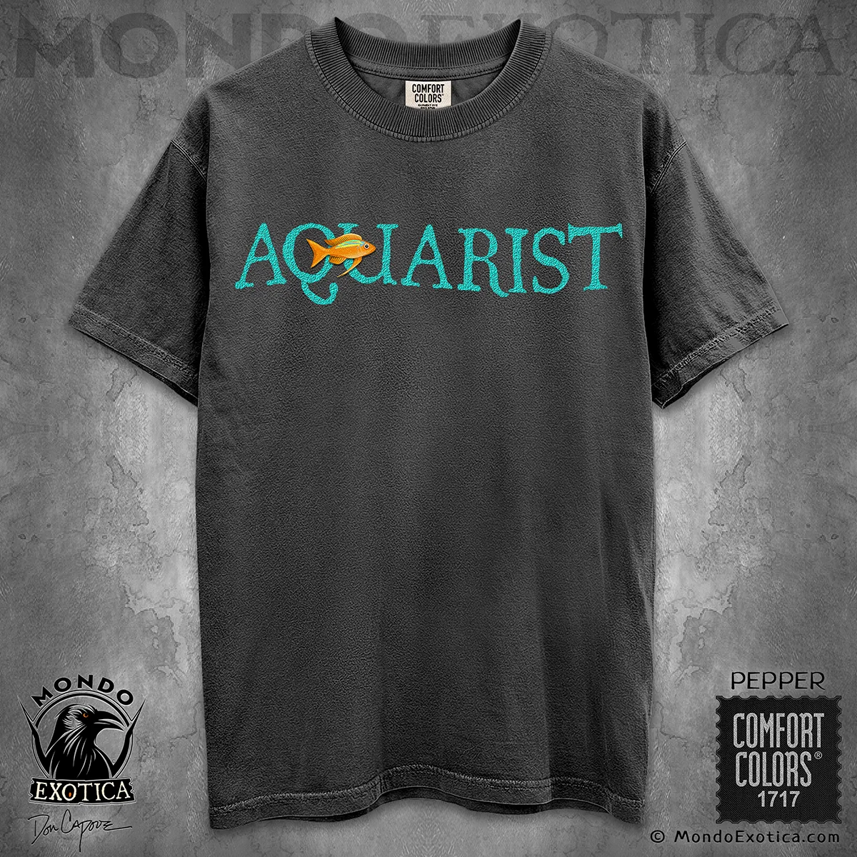 Aquarist T-Shirt featuring original aquarium artwork by Don Capone