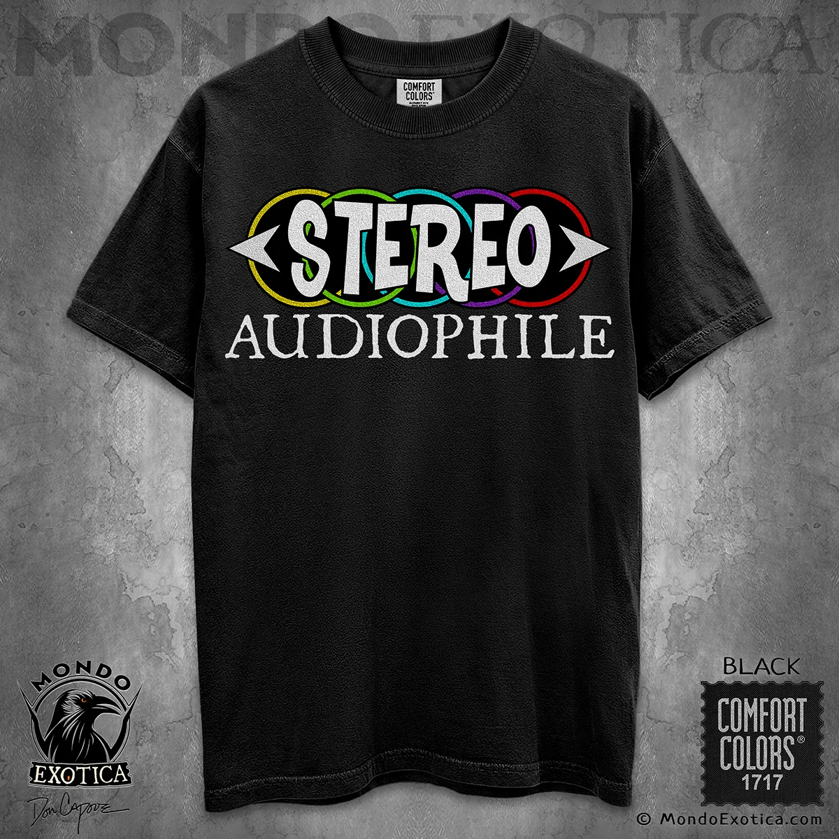 Audiophile Music Lover T-Shirt featuring Hi-Fi and stereo music artwork by Don Capone