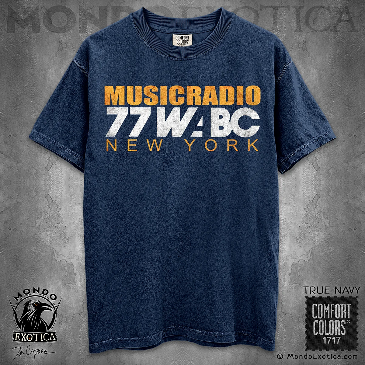Musicradio 77 WABC New York T-Shirt featuring vintage WABC radio artwork by Don Capone
